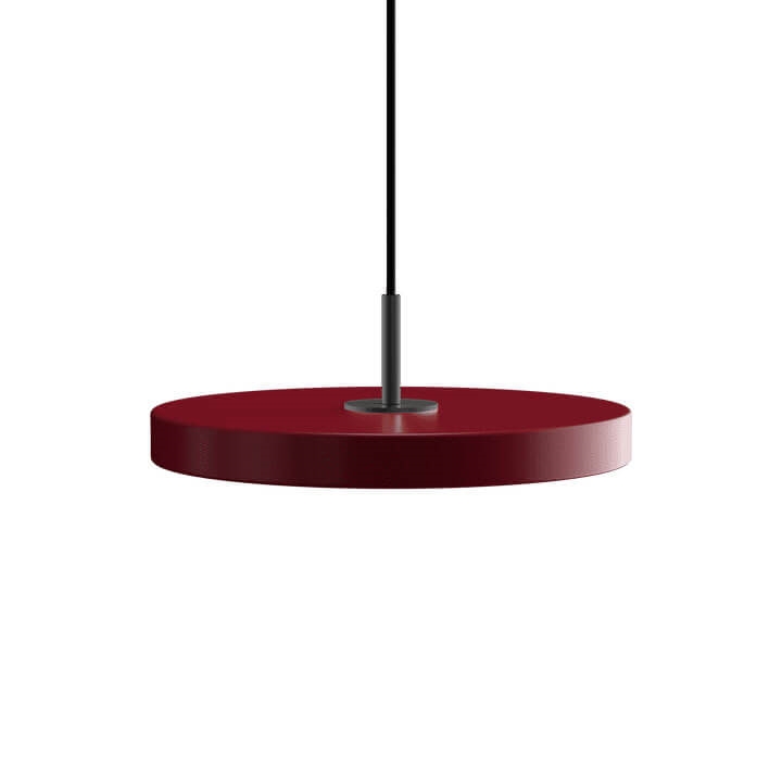 Asteria Plus mini hanglamp, ruby rood/zwart