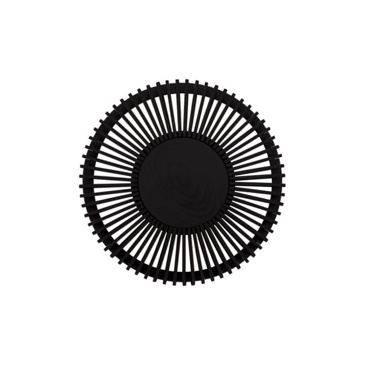 Clava Up Wood medium wandlamp, zwart eiken