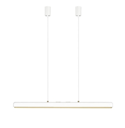 Hazel Branch 100 hanglamp, wit/messing