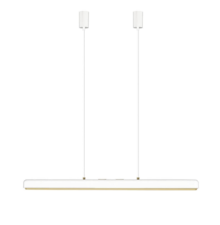 Hazel Branch 100 hanglamp, wit/messing