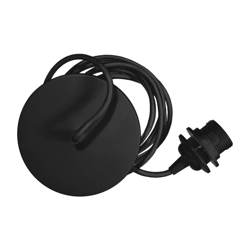 Rosette E27-ophanging, zwart