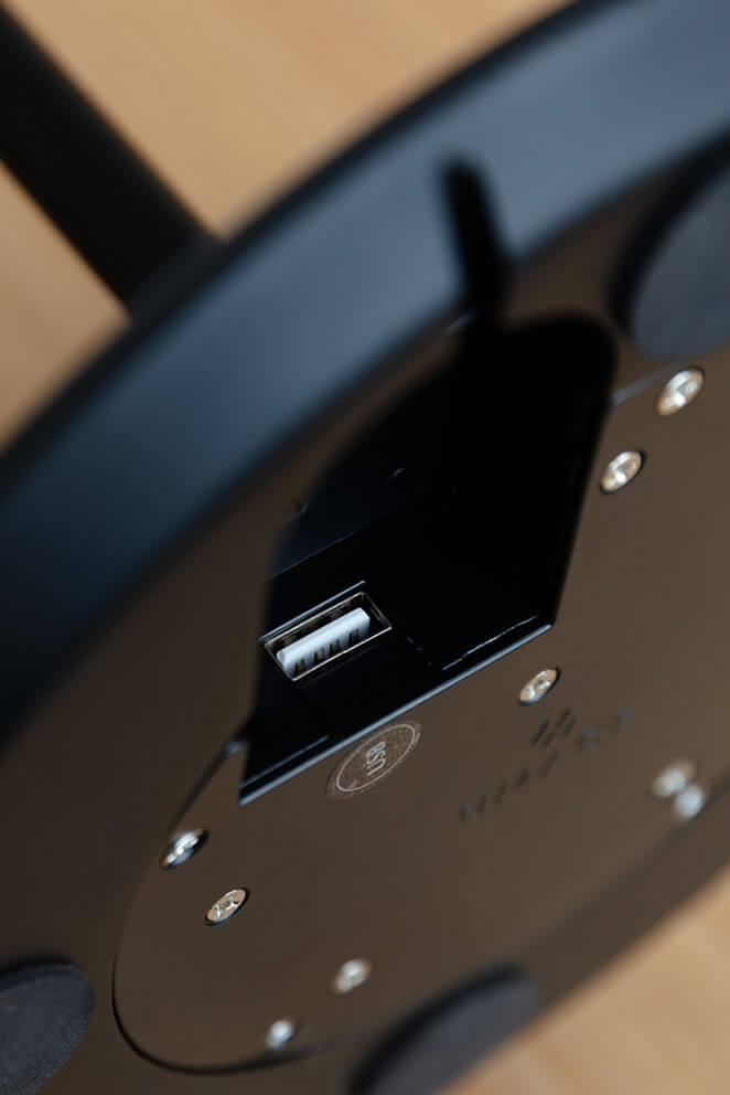 Santé tafellampstandaard m/USB, zwart