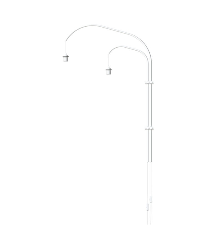 Willow dubbele wandbevestiging, wit