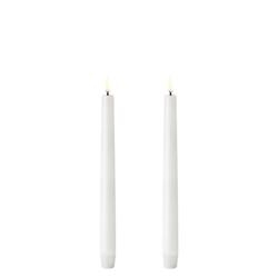 LED kaarsen, Nordic white, Smooth, 2-pack, 2,3x25 cm