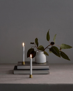 LED mini kaarslicht, Nordic White, Smooth, 2-pack, 1,3x13,8cm