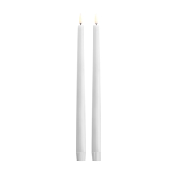 LED kaarsen, Nordic white, Smooth, 2-pack, 2,3x32 cm