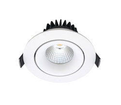 LED Downlight Tilt 12,7W, inbouw, dim-to-warm, mat wit