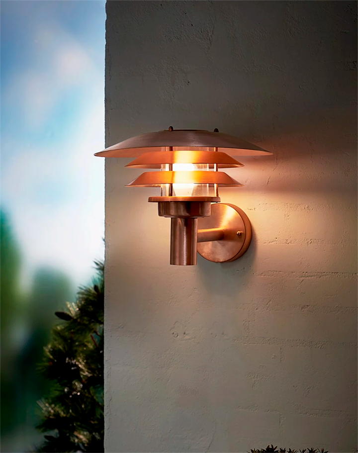 Venø buiten wandlamp, koper - seaside