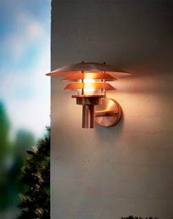 Venø buiten wandlamp, koper - seaside