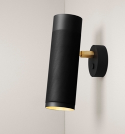 Thorup Copenhagen Patrone wandlamp, zwart-bruine messing, 200 mm