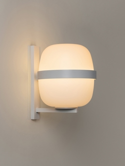 Wally Cesta wandlamp, metallic wit