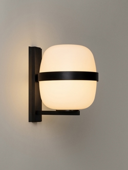 Wally Cesta wandlamp, metallic zwart