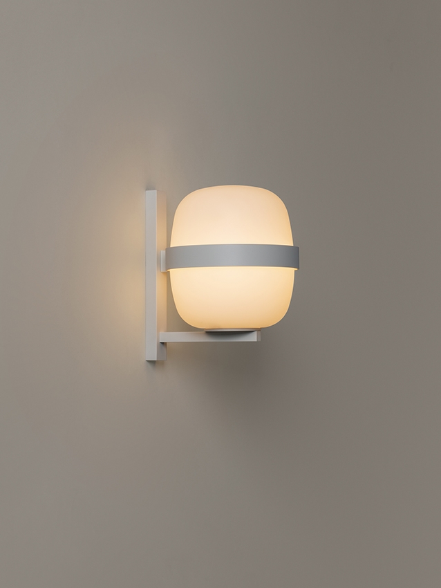 Wally Cestita wandlamp, metallic wit