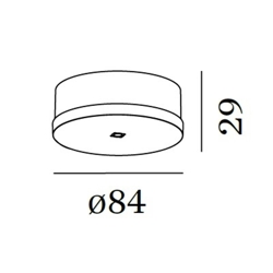 Baldakijn voor Wever & Ducré hanglamp - enkel, wit