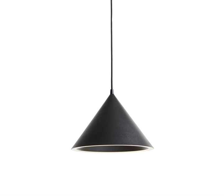 Annular hanglamp klein, zwart
