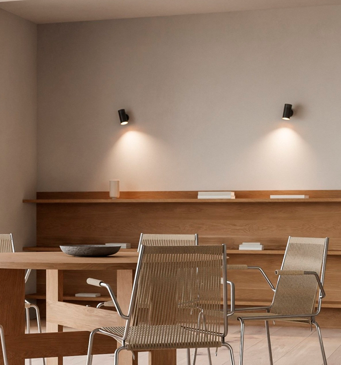 Thorup Copenhagen Patrone wandlamp small, zwart-bruine messing, 120 mm