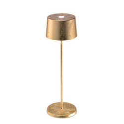 Olivia batterijlamp / tafellamp, antiek goud