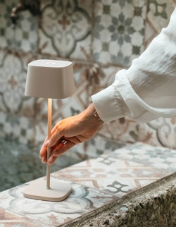 Ofelia batterijlamp / tafellamp, zand