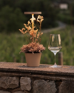 Poldina Reverso batterijlamp / tafellamp, zand