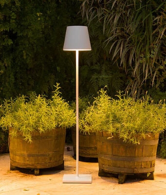 Poldina XXL batterijlamp/vloerlamp, wit