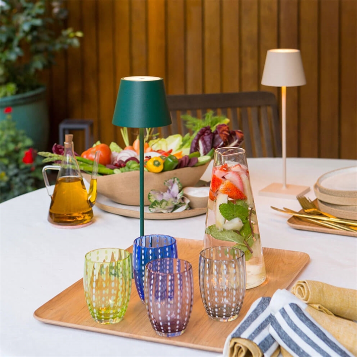 Poldina batterijlamp in donkergroen en zand