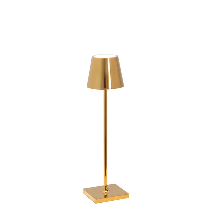 Poldina micro batterijlamp / tafellamp, glanzend goud