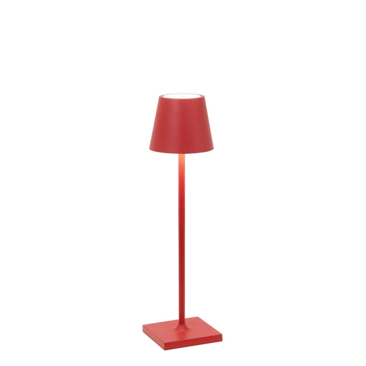 Poldina micro batterijlamp / tafellamp, rood