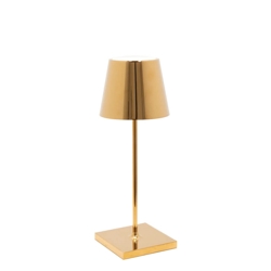 Poldina mini batterijlamp / tafellamp, glanzend goud
