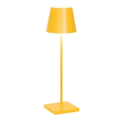 Poldina batterijlamp / tafellamp, okergeel