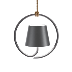 Poldina batterijlamp / hanglamp, donkergrijs