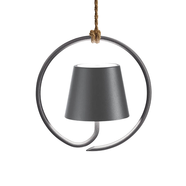 Poldina batterijlamp / hanglamp, donkergrijs