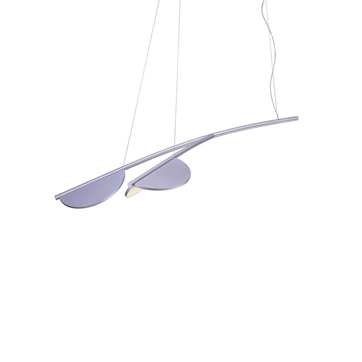 Almendra Organic hanglamp S2 Y Short, metallic lila