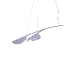 Almendra Organic hanglamp S2 Y Short, metallic lila