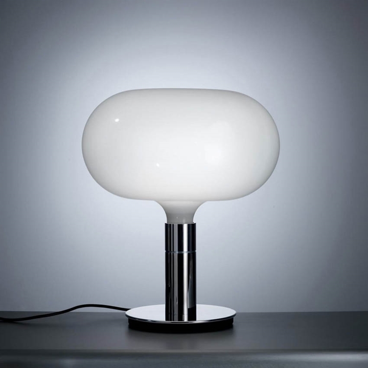 AM1N tafellamp, chroom/wit