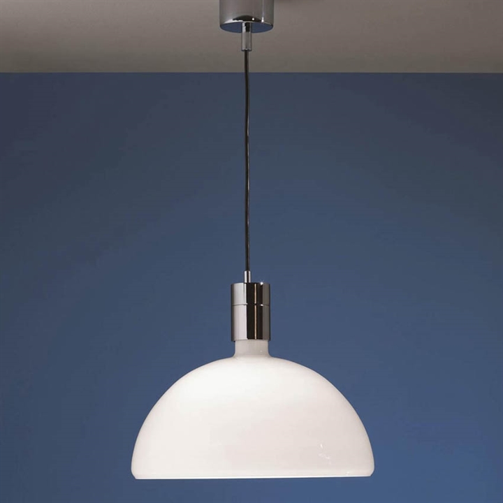 AM4C hanglamp, chroom/wit