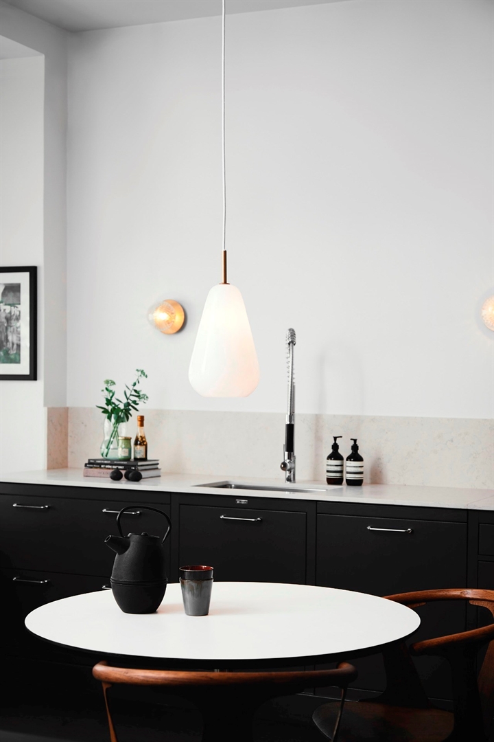 Anoli 1 hanglamp medium, nordic goud/opal