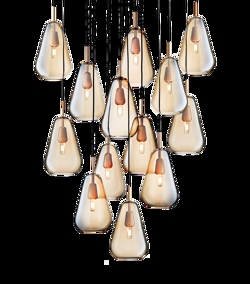 Anoli 13 hanglamp, nordic goud/goud