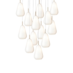 Anoli 13 hanglamp, nordic goud/opal