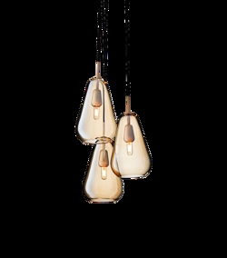Anoli 3 hanglamp, nordic goud/goud