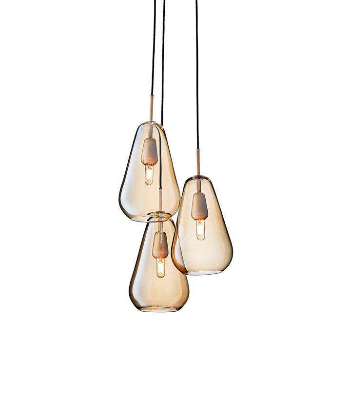 Anoli 3 hanglamp, nordic goud/goud