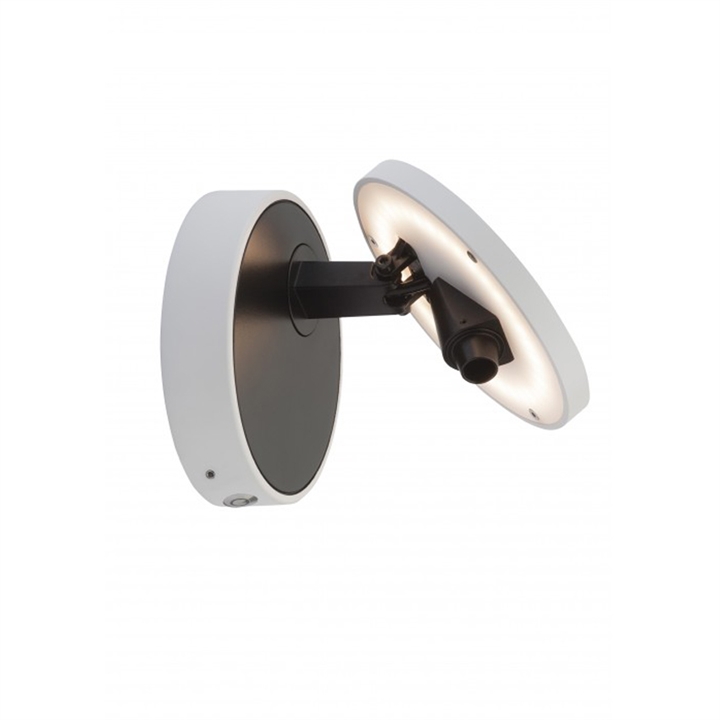 DOT W120 wandlamp met dimmer, wit