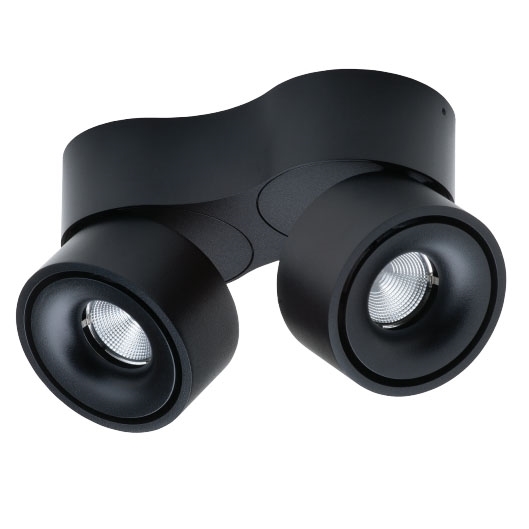 Easy W2100 Build On LED spot, zwart m. kabelgat