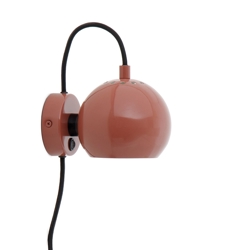 Ball wandlamp, glanzend rood