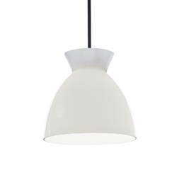 Bikube 180P hanglamp, opaal/zwarte kabel