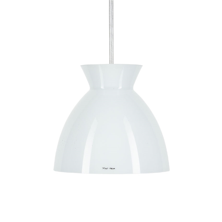 Bikube 180P hanglamp, opaal/witte kabel