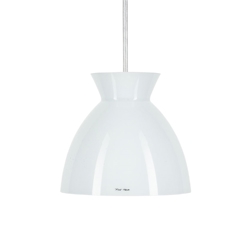 Bikube 180P hanglamp, opaal/witte kabel