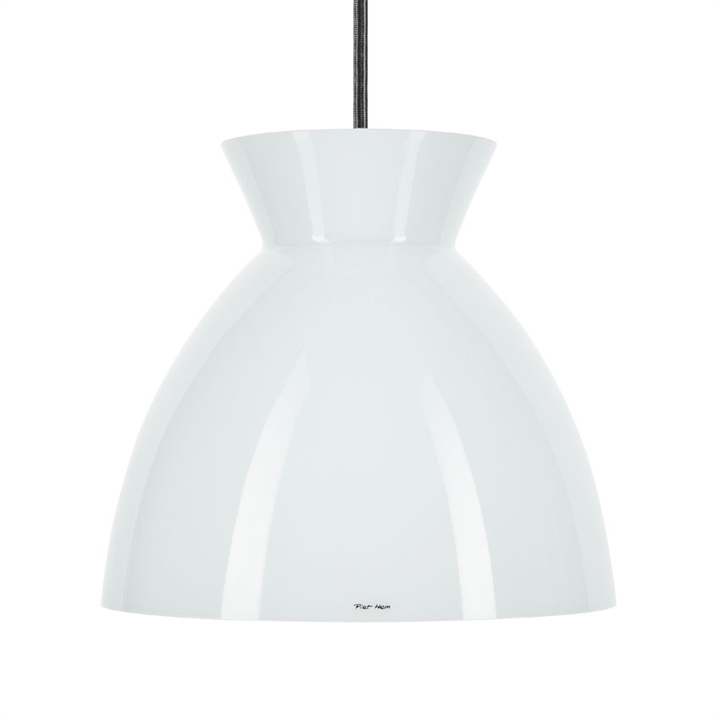 Bikube 290P hanglamp, opaal/zwarte kabel