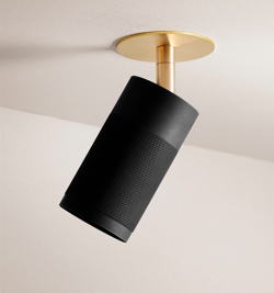 Thorup Copenhagen Patrone inbouw plafondspot met afdekplaat, zwart-gebroend messing, 120 mm