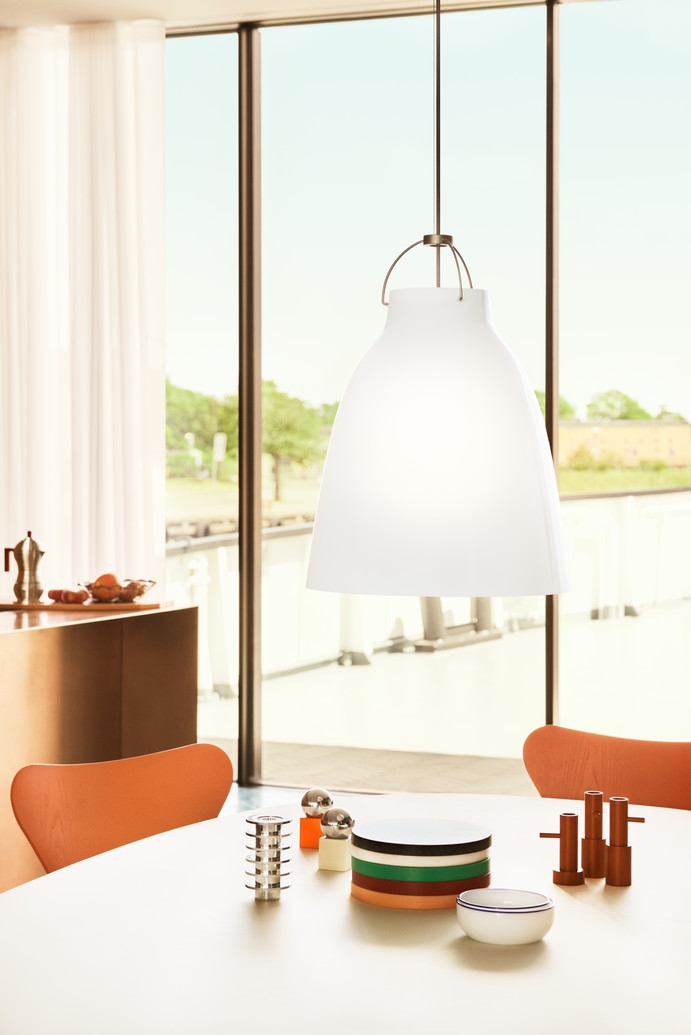 Caravaggio Hanglamp opaal P3