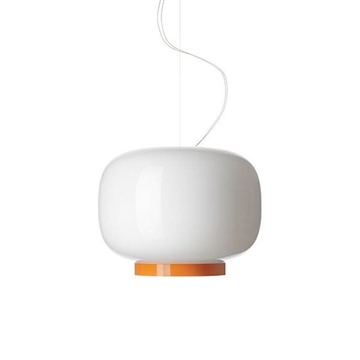 Chouchin 1 Reverse Hanglamp, wit/oranje